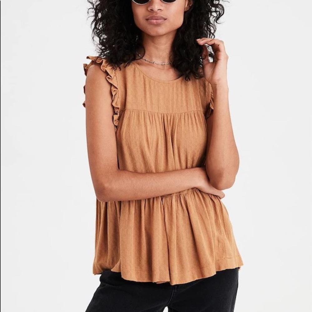 American Eagle Shell Blouse - Burnt Orange